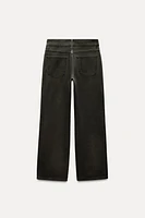 RELAXED MID WAIST WAXED JEANS ZW COLLECTION