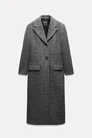 WOOL BLEND COMBINATION COAT ZW COLLECTION