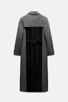 WOOL BLEND COMBINATION COAT ZW COLLECTION