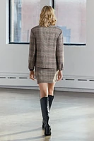 CHECKERED SHORT SKIRT ZW COLLECTION