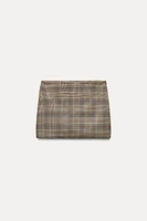 CHECKERED SHORT SKIRT ZW COLLECTION