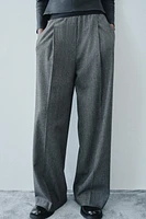 CONTRASTING WAIST PANTS ZW COLLECTION