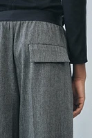 CONTRASTING WAIST PANTS ZW COLLECTION