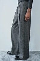 CONTRASTING WAIST PANTS ZW COLLECTION