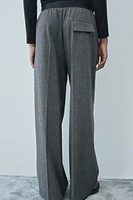 CONTRASTING WAIST PANTS ZW COLLECTION