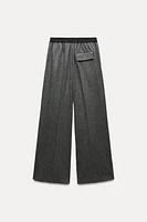 CONTRASTING WAIST PANTS ZW COLLECTION