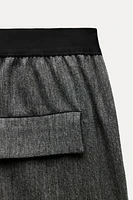 CONTRASTING WAIST PANTS ZW COLLECTION