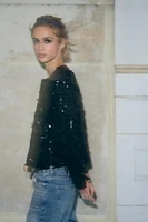 FRINGED SEQUIN JACKET