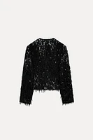 FRINGED SEQUIN JACKET