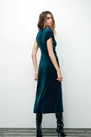 VELVET MIDI DRESS