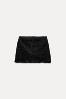 TEXTURED FLOWER SKORT