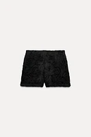 TEXTURED FLOWER SKORT