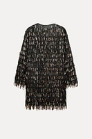 SEQUIN FRINGED MINI DRESS