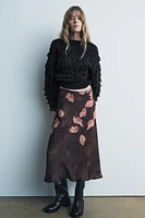 PRINTED MIDI SKIRT ZW COLLECTION