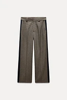 CHECKERED PANTS WITH SIDE STRIPE ZW COLLECTION