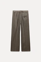 CHECKERED PANTS WITH SIDE STRIPE ZW COLLECTION