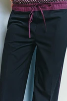 CONTRASTING WAIST PANTS ZW COLLECTION