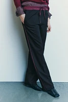 CONTRASTING WAIST PANTS ZW COLLECTION