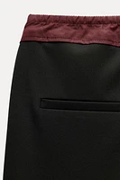 CONTRASTING WAIST PANTS ZW COLLECTION