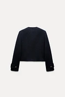 WOOL BLEND BUTTONED JACKET ZW COLLECTION