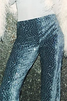 VELVET SEQUIN PANTS