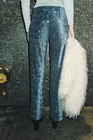 VELVET SEQUIN PANTS