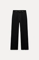 BUTTONED PLEATED PANTS ZW COLLECTION