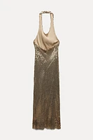 GOLD MESH SLIP DRESS