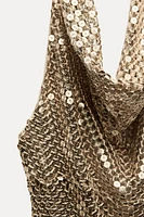 GOLD MESH SLIP DRESS