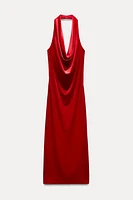 VELVET MIDI DRESS