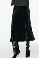 VELVET MIDI SKIRT