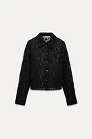 LACE SEQUIN SHIRT