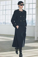 WOOL BLEND CAPE SKIRT ZW COLLECTION