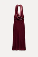 OPEN BACK VELVET DRESS