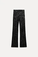 FLARED SEQUIN LEGGINGS