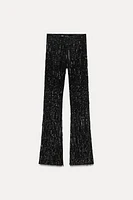 FRINGED SEQUIN LEGGINGS