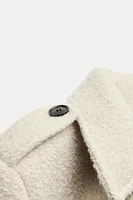 WOOL BLEND BOUCLE COAT ZW COLLECTION