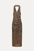 SEQUIN MIDI DRESS