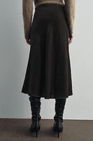 VELVET MIDI SKIRT ZW COLLECTION