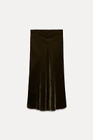 VELVET MIDI SKIRT ZW COLLECTION