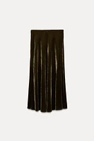 VELVET MIDI SKIRT ZW COLLECTION