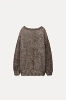 FAUX FUR KNIT SWEATER