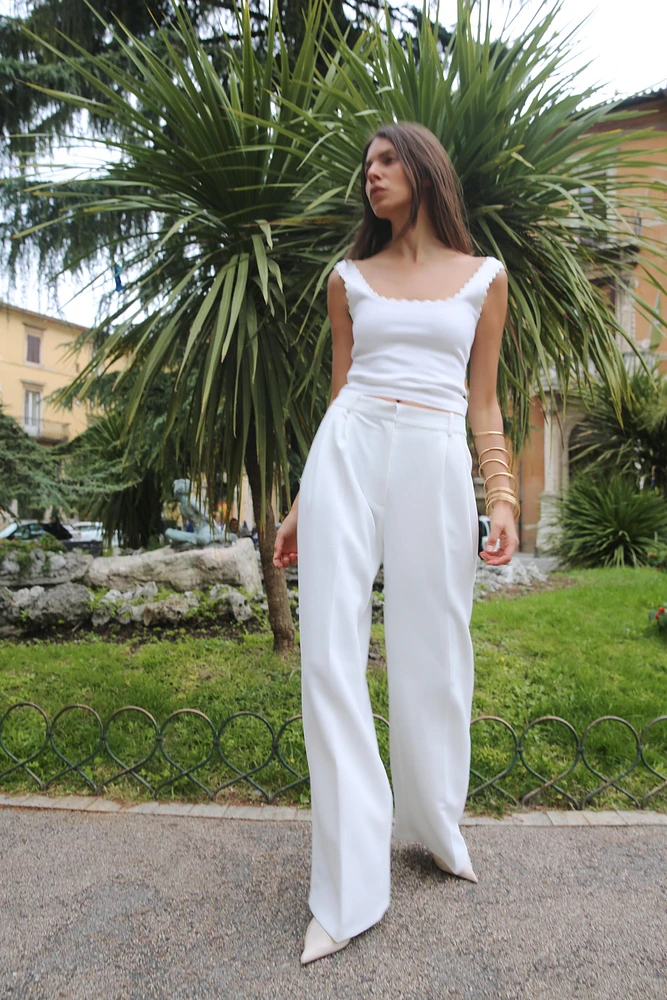 HIGH WAIST WIDE LEG PANTS