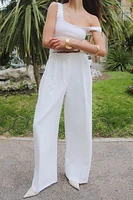 HIGH WAIST WIDE LEG PANTS