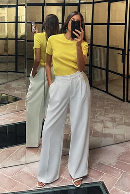 HIGH WAIST WIDE LEG PANTS