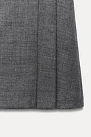 100% WOOL BOX PLEAT SKIRT ZW COLLECTION