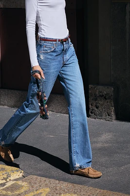 STRAIGHT LEG FULL LENGTH Z1975 JEANS WITH A HIGH WAIST