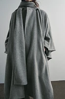 ALPACA BLEND CAPE COAT WITH SCARF ZW COLLECTION