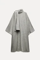 ALPACA BLEND CAPE COAT WITH SCARF ZW COLLECTION