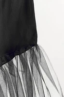 ASYMMETRICAL TULLE SKORT